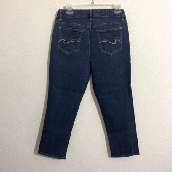 TOMMY HILFIGER Women's Spirit Crop Blue Denim Jeans Size 8 - Picture 4 of 7